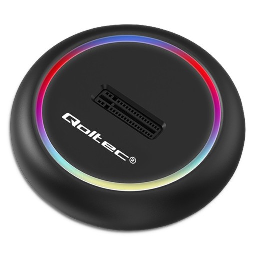 Док-станция для твердотельного накопителя Qoltec M.2 NVMe SATA USB-C емкостью 2 ТБ