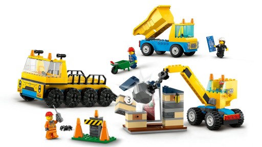LEGO 60391 Грузовики и кран с разрушающим шаром