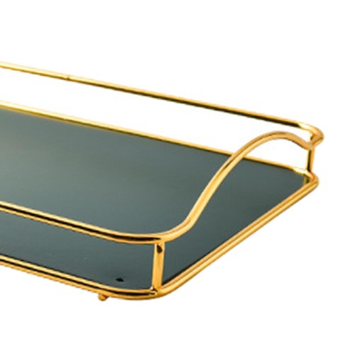 Gold Vanity Tray Biżuteria Perfumy Organizer do