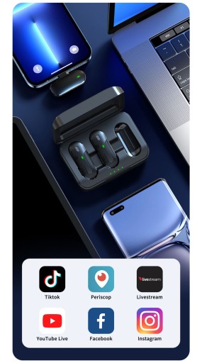 2 беспроводных петличных микрофона USB-C