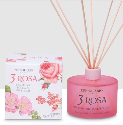 L'Erbolario 3 Rosa Духи для ароматических палочек (диффузор) 200 мл