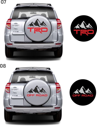 Наклейки Toyota RAV4 на запаску 4X4 2 цвета