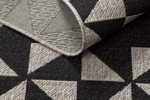 SIZAL RUG CARPET 140x200 треугольники черный #DEV786