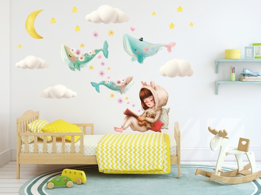 НАСТЕННЫЕ НАКЛЕЙКИ КНИГИ ЧТЕНИЕ 75x150см BO