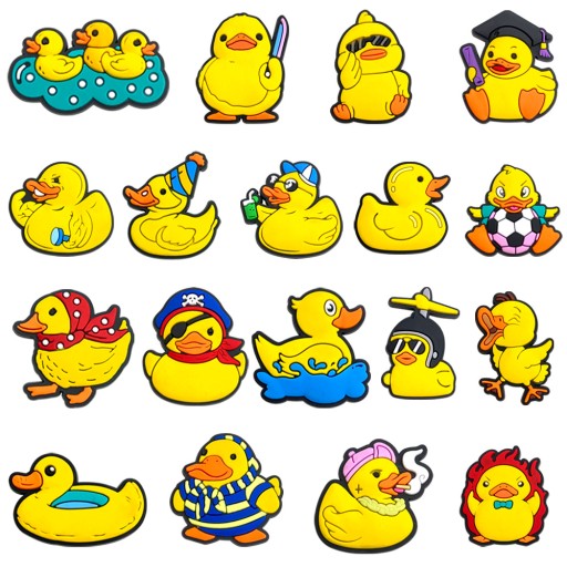 Przypinka Gumowa Kaczka Duck Kaczki do Crocs butów klapków telefonu torebki