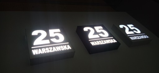 ПОДСВЕТЕННЫЙ, СВЕТЯЩИЙСЯ СВЕТОДИОДНЫЙ НОМЕР ДОМА - 30см x 30см