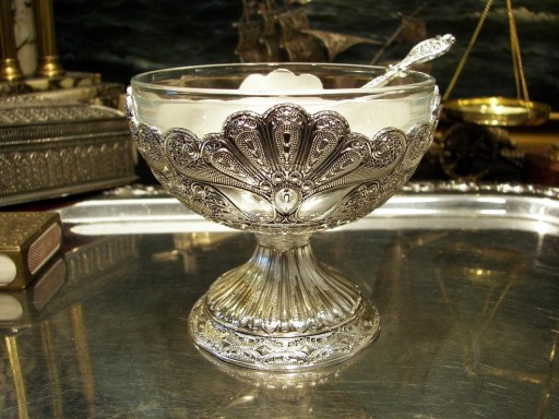СЕРЕБРЯНАЯ САХАРНИЦА, ЛЕДЯНАЯ ЧАШКА, ГРАВИРОВКА ДЕСЕРТ