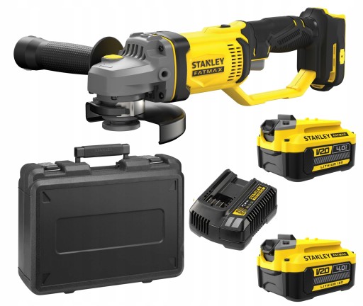 Угловая шлифовальная машина STANLEY SFMCG400M2K 18V 2x4Ah