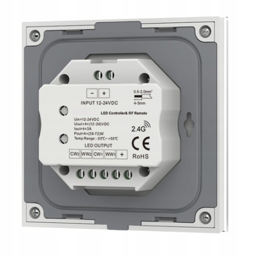 Kontroler LED DIM 12-24V pokrętło czarny Seria SD RF 2.4GHz