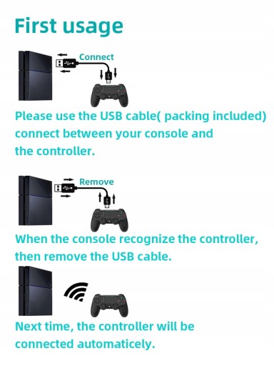 Совместим с беспроводным игровым контроллером PS4.