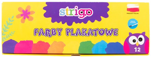 Краски для плакатов Strigo, 12 цветов, 20 мл