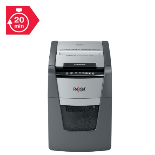 Niszczarka Rexel Optimum AutoFeed+ 100X, ścinki 4x