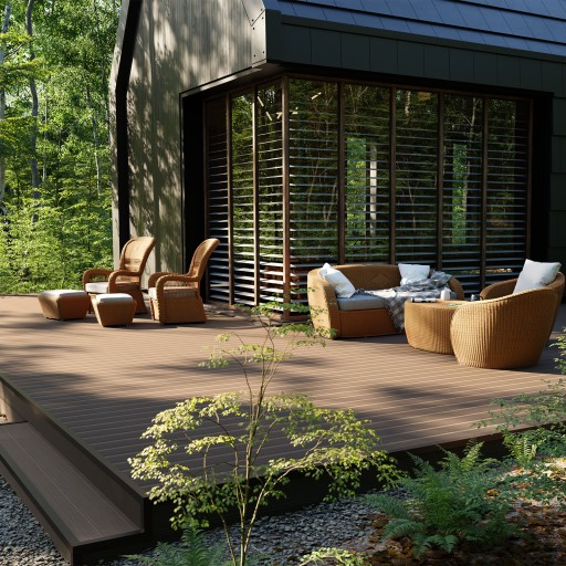 Listwa maskująca do deski tarasowej BERGDECK S140 Heban 2200x71x11mm
