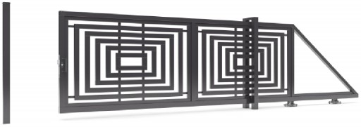Brama Wjazdowa Dwuskrzydłowa FREESTYLE BR1422 Ocynk + RAL 120x400 cm