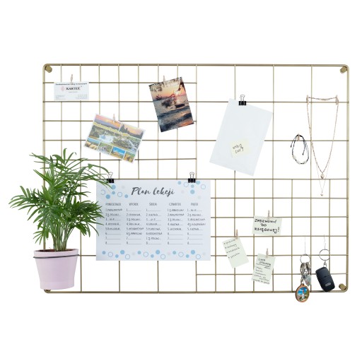 Organizer Tablica kratka z drutu 60x40 kol. czarny