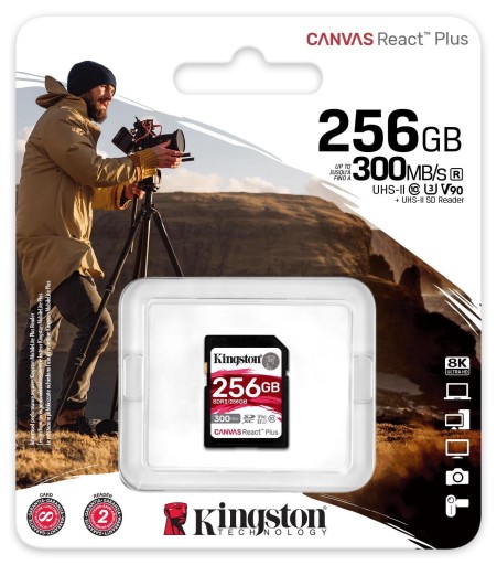 Karta SD KINGSTON REACT PLUS 256GB 300/260MB/s V90