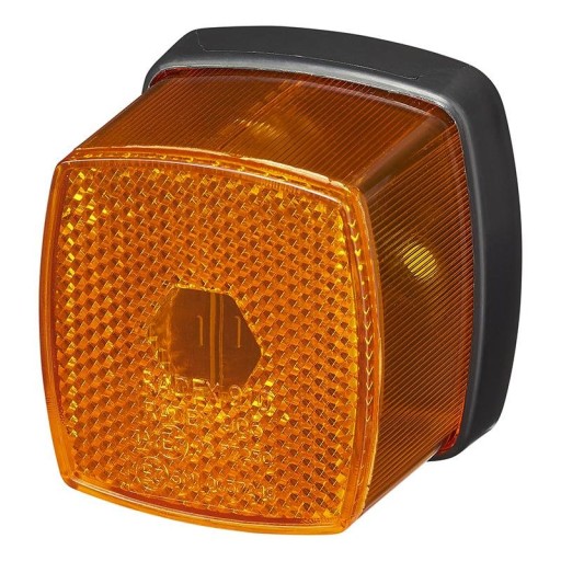 LAMPA POZYCYJNA żółta z odblaskiem 66x62mm