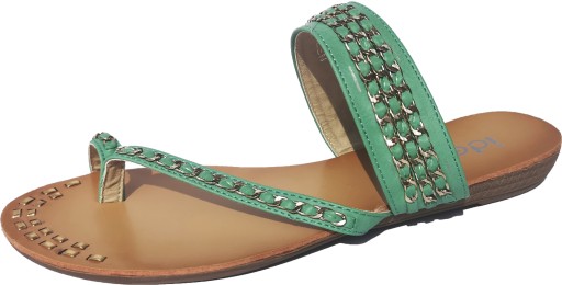 #9820 green SANDAŁY na palec klapki lato 37