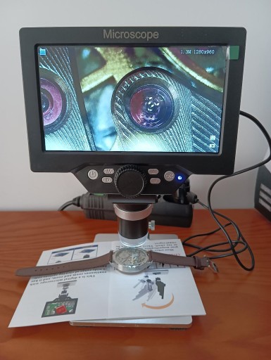 MIKROSKOP CYFROWY EKRAN LCD 7″ FULL HD 12MP 1080p LED POWIĘKSZENIE 1200x