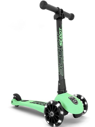 СКУТЕР SCOOTANDRIDE Kiwi Складной самокат Highwaykick на 3 колеса со светодиодной подсветкой + шлем S-M 3+