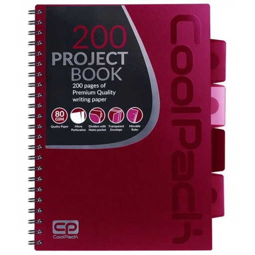COOLBOOKLET колобрулион B5 200 страниц COOLPACK RED