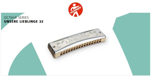 Unsere Lieblinge 6195/32 G Octave Harmonica G-Dur 32 Hohner Channels