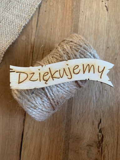 Plakietka rustykalna Dziękujemy tekst grawer napis na tabliczce dekor