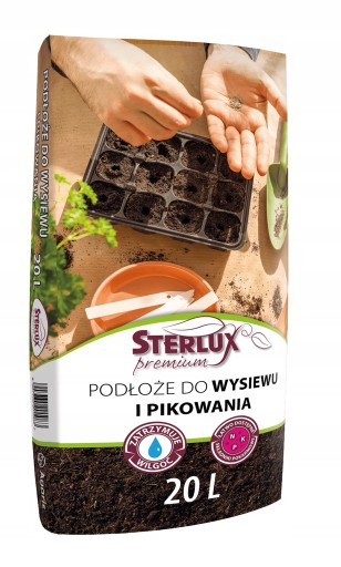 Ziemia Podłoże do Wysiewu i Pikowania Rozsady Sterlux Premium 20l