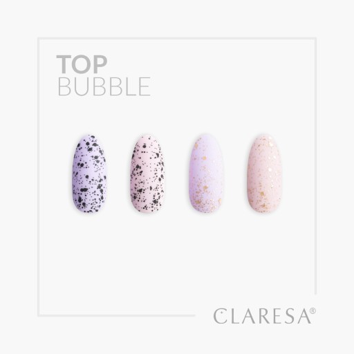 Несмываемый гибридный лак Claresa TOP BUBBLE BLACK MATT NO WIPE 5g