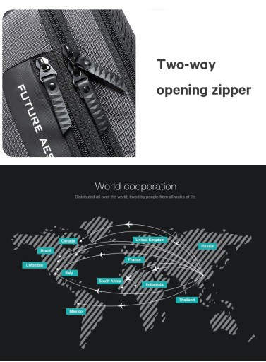 Рюкзак BANGE на ОДНО плечо USB