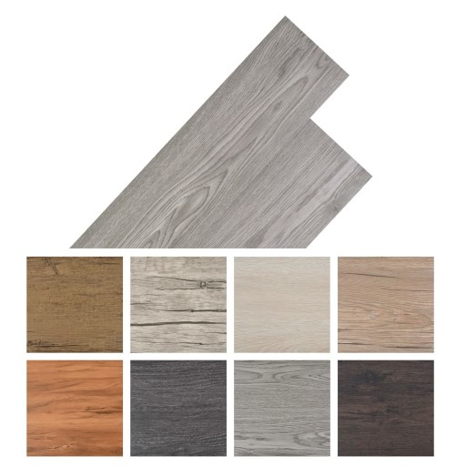 SAMOPRZYLEPNE PANELE PODŁOGOWE PVC 5 21M² 2MM CIEMNOSZARE
