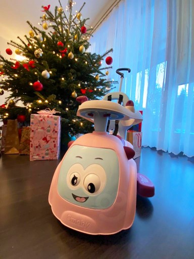 SMOBY JEŻDZIK CHODZIK PCHACZ MAESTRO 3W1 INTERAKTYWNY AUTKO RÓŻOWY KLAKSON