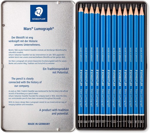 Набор карандашей STAEDTLER MARS Lumograph 6B-4H, 12 шт.