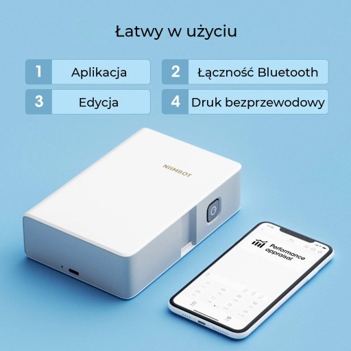 Термопринтер NIIMBOT B18 + рулон этикеток + термотрансферная лента