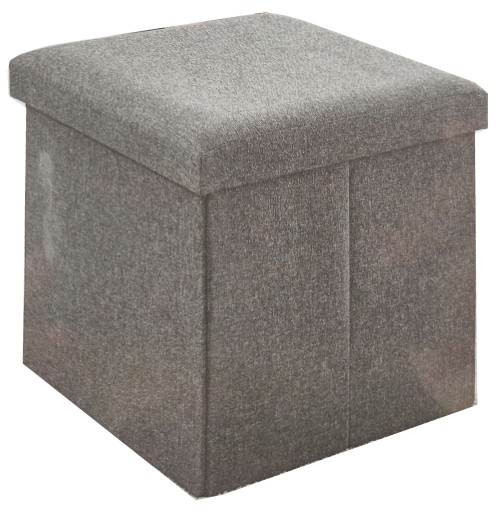 Пуф складной с местом для хранения серый SMUKEE 38x38x38