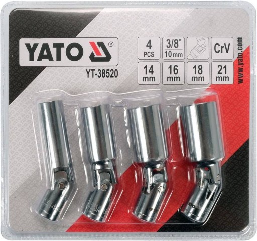 НАБОР НАСАДОК ДЛЯ СВЕЧ ЗАЖИГАНИЯ 4 ШТ. 3/4 YATO