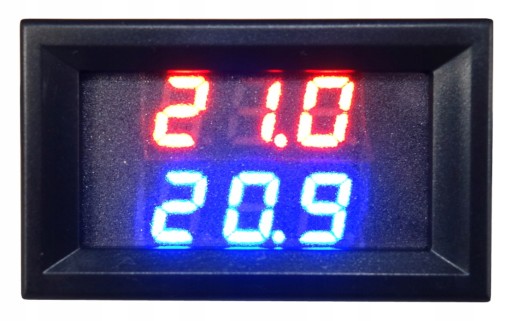 Двойной светодиодный термометр, 2 датчика NTC -55 +120 градусов, панель 12В 24В