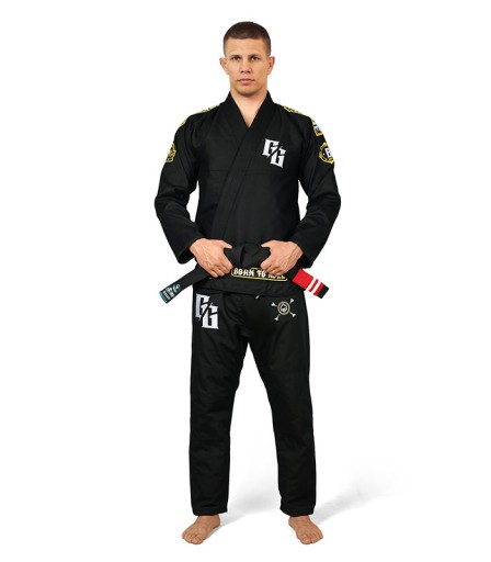Каратега GI для BJJ Biker Black A1L