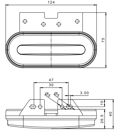 LAMPA OBRYSOWA KĄTOWA LED FT-070 ŻÓŁTA FRISTOM ADR