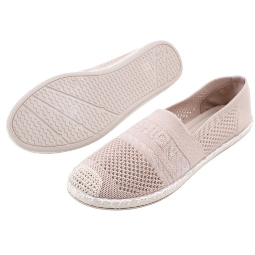 Espadryle damskie ażurowe wsuwane wkł. ekoskóra