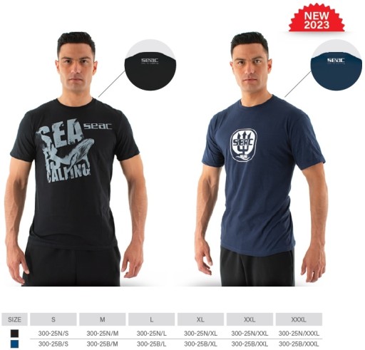 Хлопковая футболка хорошего качества SEAC Men's Buy Blue XXL