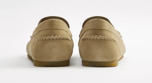 КОЖАНЫЕ ЛОФЕРЫ ZARA БЕЖЕВЫЕ КОЖАНЫЕ ЛОФЕРЫ ДЛЯ ВОДИТЕЛЯ 41