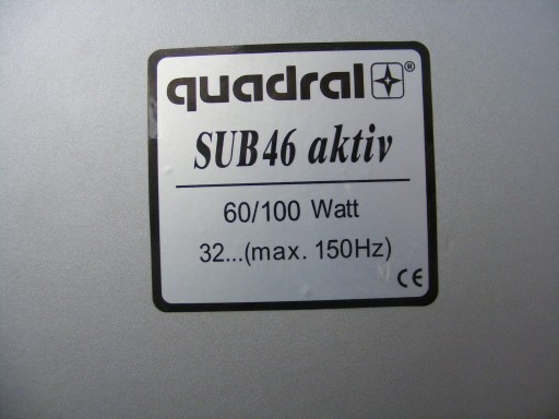 QUADRAL SUB-46 + sat - активный сабвуфер