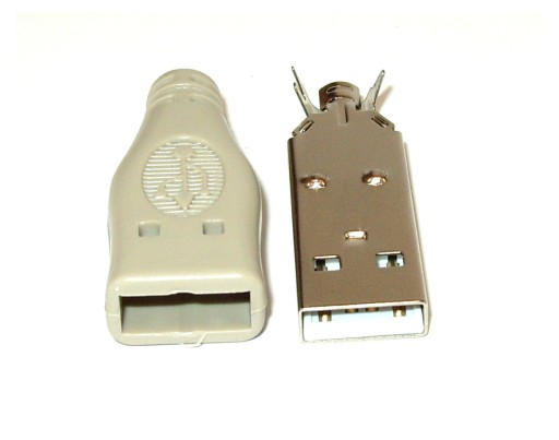 USB-A штекер для пайки к кабелю