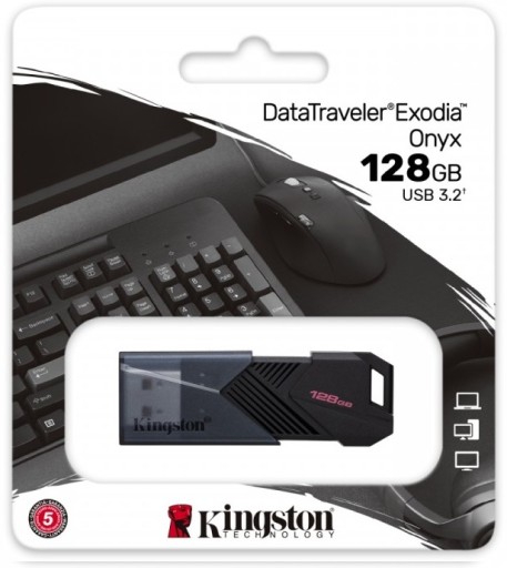 Флеш-накопитель Kingston Data Traveler Onyx, 128 ГБ, USB3.2