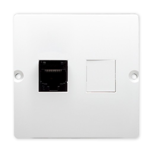 GNIAZDO KOMPUTEROWE 1x kat5 RJ45 BIAŁE SIMON BASIC