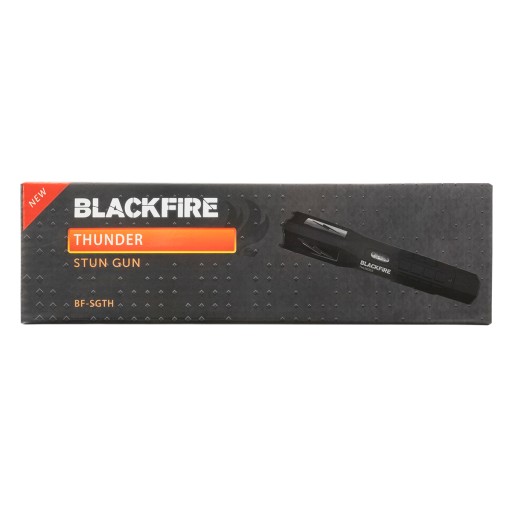 Электрошокер Blackfire Thunder с фонариком, черный, 1,5 миллиона В, ток менее 10 мА