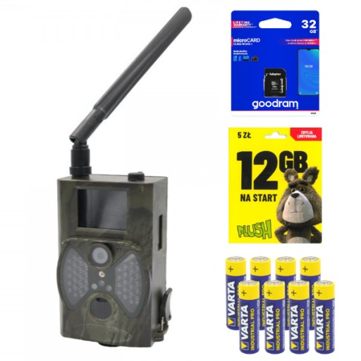 ZESTAW FOTOPUŁAPKA GSM HC-300M 16Mpx PL MMS SMS Kamera GRATISY !!!