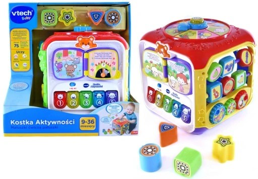 VTECH ACTIVITY CUBE ОБРАЗОВАТЕЛЬНАЯ СВЕТОВАЯ ЗВУКОВАЯ ИГРУШКА В ПОДАРОК