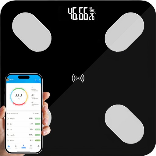 АНАЛИТИЧЕСКИЕ ВЕСЫ ДЛЯ ВАННОЙ ТОНКИЕ 180 КГ SMART+ 31в1 ANDROID iOS ТОЧНОСТЬ